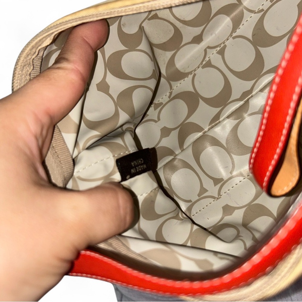 Vintage Coach Hampton nylon mini bag with red leather trim - Picture 6 of 6